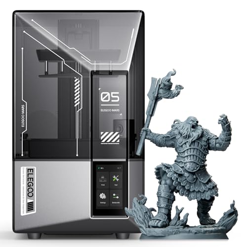 ELEGOO Mars 5 Ultra 9K Resin 3D Drucker, 150 mm/h Druckgeschwindigkeit, Intelligentes Auto-Leveling, Intelligente Fehlererkennung, WiFi-Datenübertragung, Druckvolumen 153,36 x 77,76 x 165 mm³