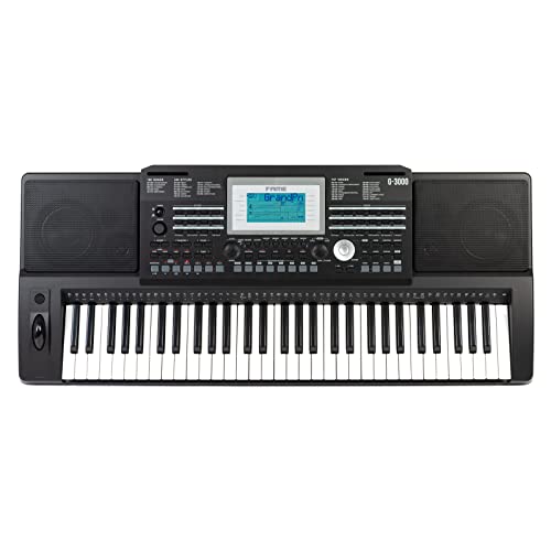 Fame G-3000 Homekeyboard mit 61 Tasten, 128 Stimmen, 737 Sounds, 240 Styles, 160 Songs, Linearsequencer, MIDI-Dateiwiedergabe, Reverb & Chorus Effekte, 2x 40W Lautsprecher, MIDI I/O,