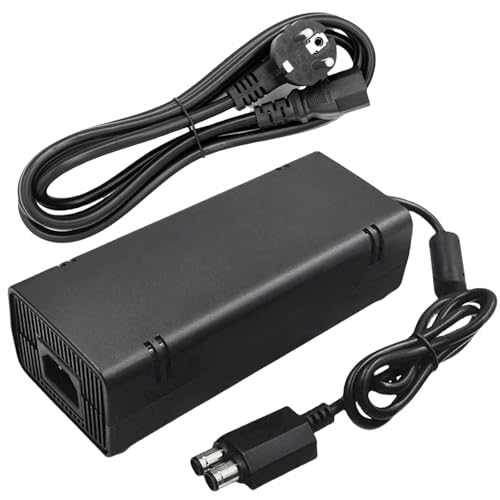 Netzteilkabel Kabel für Xbox 360 Slim: 135W Netzteil mit Stromkabel für Microsoft Xbox 360 Slim, Netzteil Ladegerät Ladekabel, AC Netzadapter, LED-Anzeigeleuchte AC 100V - 240V (EU)