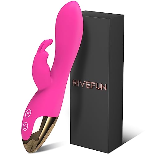 HIVEFUN Dildo Vibration für Frauen Rabbit Vibrator Sex Spielzeug für die Frau, Sex Toys Erotisches Sexspielzeug G Punkt Vibratorensets für Frauen, Sextoysets für Damen 10 Klitoris Stimulator für sie