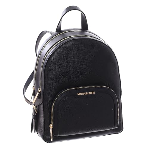 Michael Kors Rucksack Jaycee Schwarz Leder Mittel, Schwarz, Schwarz