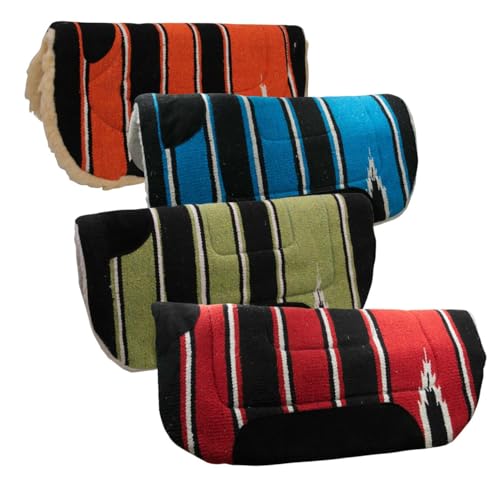 Amesbichler Reitsport Navajo Western Pad Lederbesatz 30x30 rund geschnitten