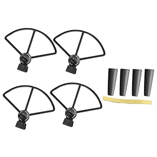 chiwanji 4pcs Fahrwerk Fahrwerk W / 4pcs Screw Propeller Guard für DJI Spark, Schwarz