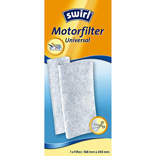 Swirl Motorfilter Universal – zuschneidbarer Filter für Staubsaugermotor, schützt vor Feinstaub & Schmutz, passend für AEG, Philips, Miele, Siemens, Bosch, Rowenta, Samsung, Kärcher