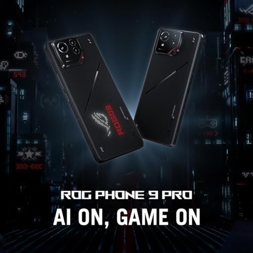 ASUS ROG Phone 9 Pro, EU Official, Phantom Black, 16GB RAM 512GB Speicher, Snapdragon® 8 Elite, 6,78“ 185Hz AMOLED, Sony® Lytia 700: 50 MP Kamera