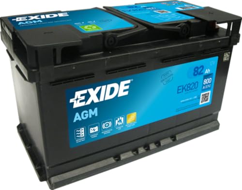 EXIDE 82Ah 800A AGM EK820 AGM L4 Starterbatterie