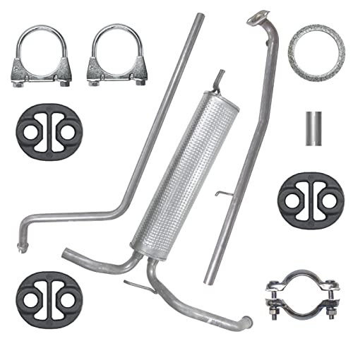 Polmo Schaldampferset Auspuff für Citroen C1 1 I Peugeot 107 1 I Aygo 1 I B1 1.0