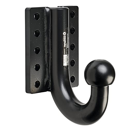 Westfalia Anschraubplatte (10-Loch) mit Kugelhals - höhenverstellbar / Kugelabstand horizontal 112mm / vertikaler Kugelabstand 34mm/62mm/90mm