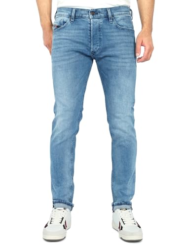Diesel - Herren Slim Tapered Fit Röhren Jeans - Tepphar-X, Größe:W33, Farbe:RB066 - Hellblau, Länge:L32