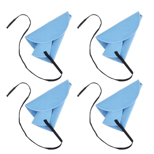 Nogeqi 4 Stück A-Förmiges Instrumenten Reinigungstuch, Flötenreinigungsset, Klarinette Putztuch, Saxophon Reinigungsset, Querflöte Putztuch Für Piccoloflöte Sax Musikinstrumente (Blau)