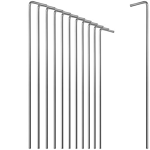 com-four® 12x Zelt-Heringe aus Stahl (12/36/72 Packung) 23cm x Ø 4mm - Lange und robuste Erdnägel für Camping und Outdoor - ideal für normalen und harten Boden