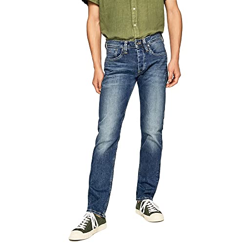 Pepe Jeans Herren Cash Straight Jeans, 000denim, 33W / 32L