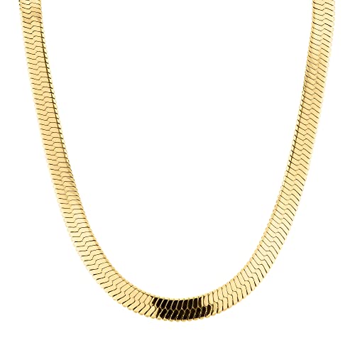 LIEBESKIND Extra breite Sleek Chain Edelstahl IP Gold