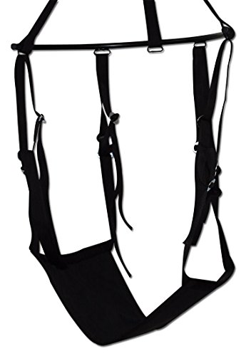 You2Toys Liebesschaukel - Sexschaukel für Paare, Love-Swing für die Decke, Erotik-Schaukel, belastbar bis 120 kg, verschiedene Sexpositionen, schwarz