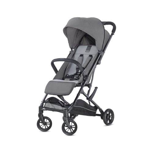 Inglesina Sketch Kinderwagen Leicht und Kompakt, Grau, Bequem, bis zu 17kg, Einhand-Faltung, UPF 50+