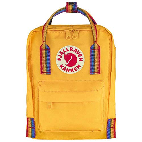 Fjallraven Fjallraven Fjällräven, F23621 Kånken Rainbow Mini , Rucksack, Warmes Gelb-Regenbogen-Muster, , Unisex-Erwachsener, 20x13x29cm