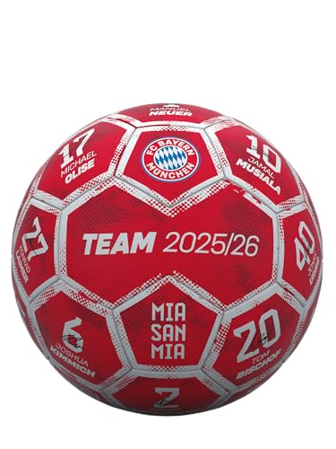 FC Bayern München I Fußball Größe 5 I Signature 2025-26 I Ball mit Unterschriften der Spieler