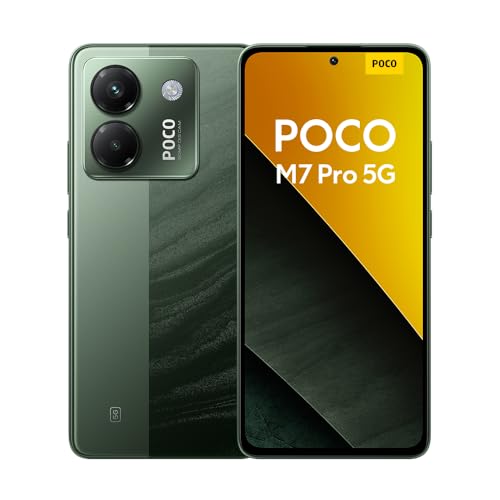 XIAOMI Poco M7 Pro 5G Smartphone, 8+256GB, Green, Klare 50MP Sony Kamera mit OIS, 5110mAh Akku, 45W TurboCharge, 120Hz augenschonendes AMOLED Display