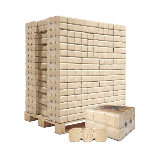 JSM-Brennholz - Uckermark Holzbriketts auf Palette - für Kamin, Ofen, Grill, Smoker - 480 kg, 700 kg oder 1400 kg (480 KG)