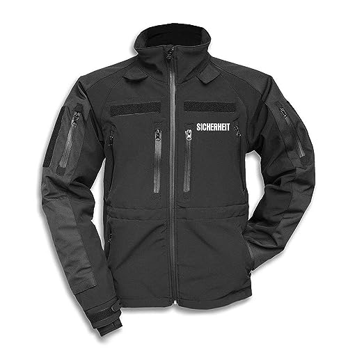 Copytec Tactical Softshell Jacke Sicherheit Security Sicherheitsdienst Sicherung #42420, Größe:3XL, Farbe:Schwarz