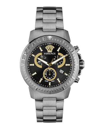 Versace Chrono Herrenuhren VE2E00621, schwarz, Neue Chrono