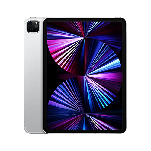 2021 Apple iPad Pro (11-zoll, Wi-Fi + Zellular, 128GB) Silber (Generalüberholt)