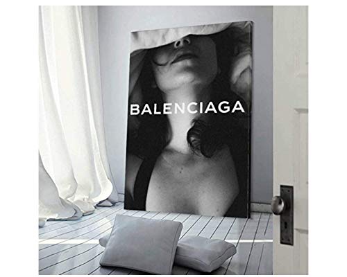 KUANGXIN Balenciaga Design Poster Dekorative Malerei Leinwand Wandkunst Wohnzimmer Schlafzimmer (50X75Cm) - 20x30 Zoll Ohne Rahmen