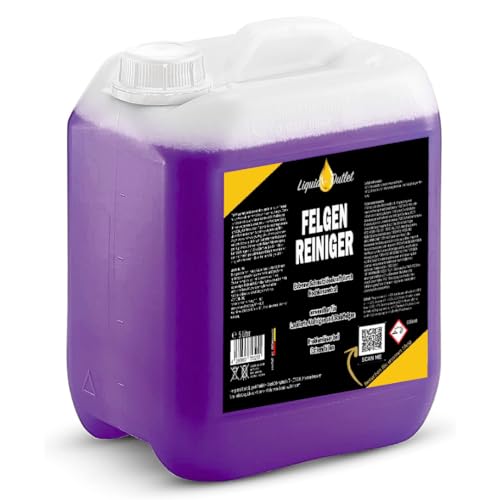 Liquid Outlet Felgenreiniger 5L Konzentrat– Hochkonzentrierter Alufelgen Reiniger für Auto & Motorrad – Starker Felgenreiniger Alufelgen gegen Bremsstaub, Flugrost & Kalk