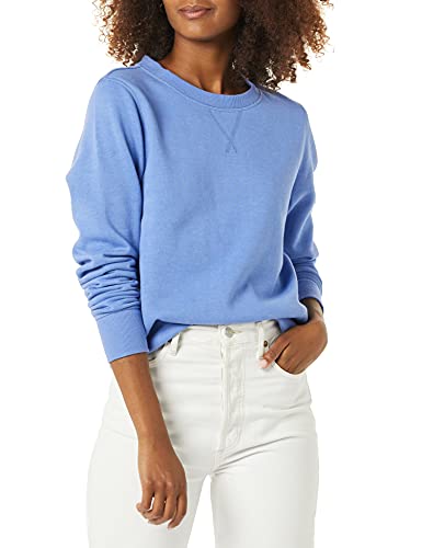 Amazon Essentials Damen Fleece-Sweatshirt zum Überziehen mit Rundhalsausschnitt (In Übergröße erhältlich), Blau, M
