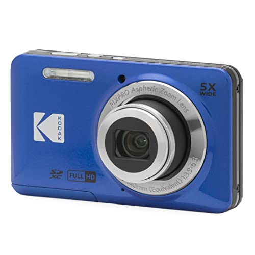KODAK Pixpro FZ55-16 Megapixel Digitalkamera, 5X optischer Zoom, 2.7 LCD, optischer Bildstabilisator, 720p Full HD-Video, Lithium-Ionen - Blau