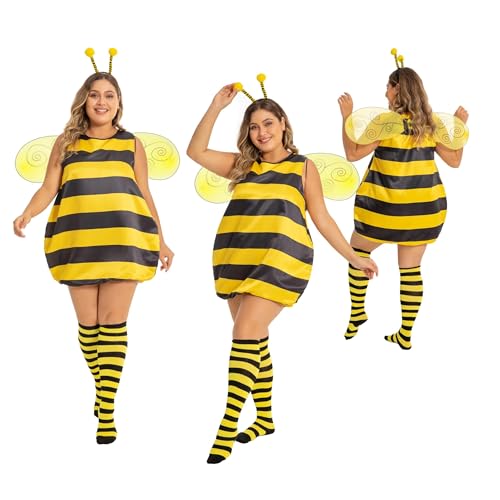 cuteDIY Kostüm Biene Damen Fasching Frauen Große Größen Fasnachtskostüm Xl XXXl Karnevalkostüm XXl