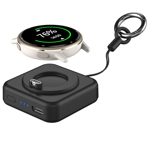 Tragbares Ladegerät für Garmin Uhr, 1200mAh Ladegerät für Garmin Vivoactive 6 5, Fenix 8 7X 6, Venu 3s 3 2, Instinct 3 2, Forerunner 165 265 965, Approach S70 S62 S50 S44, Epix Pro 2, Tactix 8 7, Endu