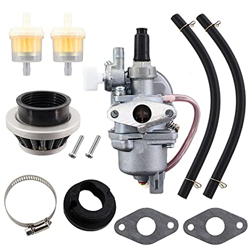 MCHNIC Vergaser mit Luftfilter Benzinfilter Satz für 2 Takt 47cc 49cc Mini Motorrad ATV Quad Dirtbike Pocketbike Buggy Go Kart