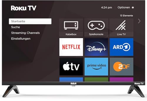 RCA RK50UN1 Smart TV 50 Zoll (126cm) UHD 4K LED Fernseher Roku TV mit WLAN HDR10 HLG Triple Tuner HDMI USB (Nur für Deutschland)