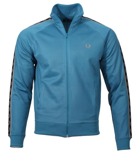 Fred Perry Herren Reißverschluss Jacke - J5557 (DE/NL/SE/PL, Alphanumerisch, L, Regular, Regular, Ocean Blue)