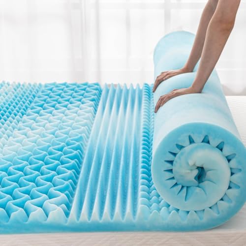 EGO Home Weicher Matratzentopper 90x200 cm – 7 cm Höhe Günstige Matratzenauflage Topper aus Schaumstoff, ideal für Gäste, Studenten & als zusätzliche Schlafauflage, Öko-Tex Zertifiziert