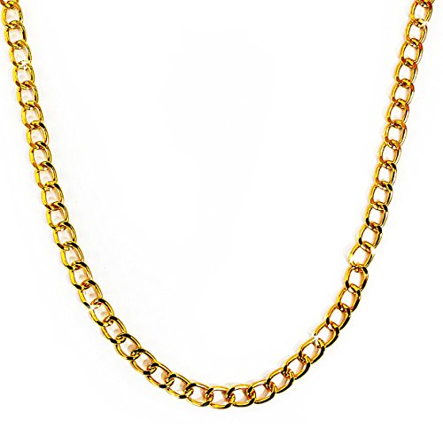 Oblique Unique® Kette, Rapper Gold Goldene Rapper Gangster Kette - satter Goldlook - perfekt zum Protzen
