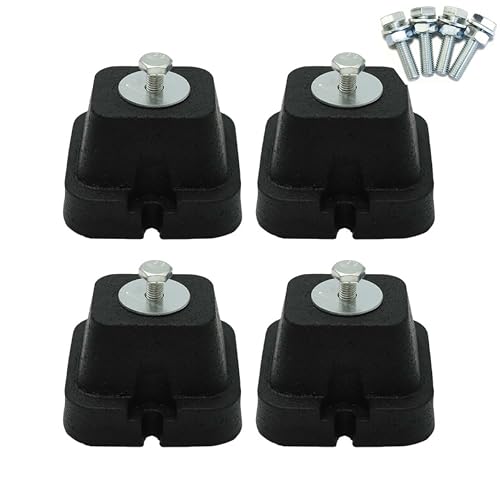 4 Stück Gummi Dämpfungssockel für Außeneinheit von Klimaanlage & Wärmepumpe, Schwingungsdämpfer für Ruhigen Betrieb, Antivibrationsfüße mit rutschfester Oberfläche, wasserdicht und stoßdämpfend