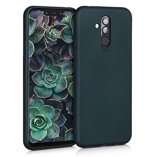 kwmobile Case kompatibel mit Huawei Mate 20 Lite Hülle - Schutzhülle aus Silikon metallisch schimmernd - Handyhülle Metallic Petrol