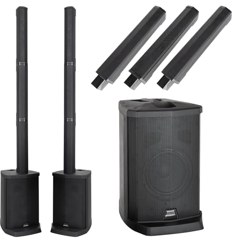 McGrey E-208LA Aktiv Line Array Säulenanlage Stereo Set - Linienstrahler-PA im 2er Set - je 100 Watt (RMS) - 8