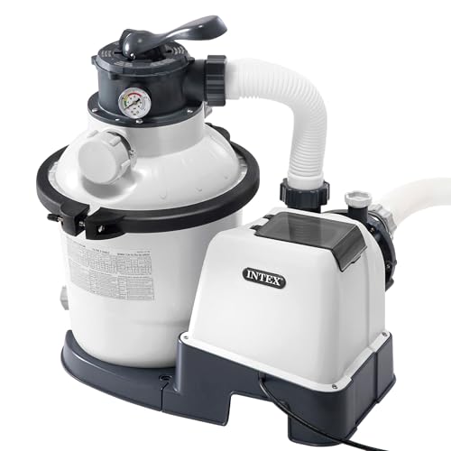 Intex Krystal Clear Sandfilteranlage 4,5 m³ für Pools bis 18.000l 26644 Grau / Schwarz