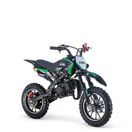 KXD 701 49ccm Dirt Bike Dirtbike CrossBike Enduro Kinder Dirtbike Pocket 49cc Pitbike PocketBike Motocross Motorrad Motorbike Motorsport Pocket Vollcross Crossbike (grün)