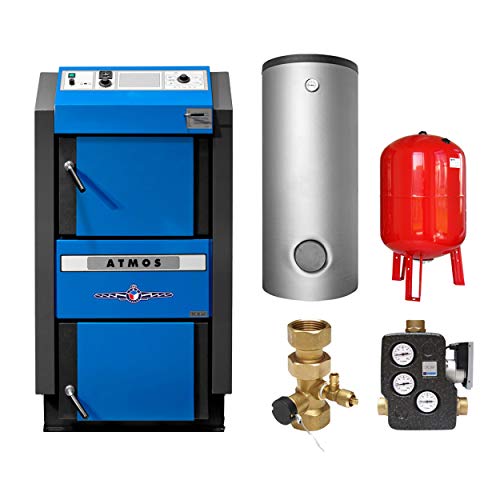 ATMOS KS3365 DC30 GSE Holzvergaserkessel - Komplett-Set mit Pufferspeicher 1000L und Hygienespeicher 1000L, inkl. Isolierung