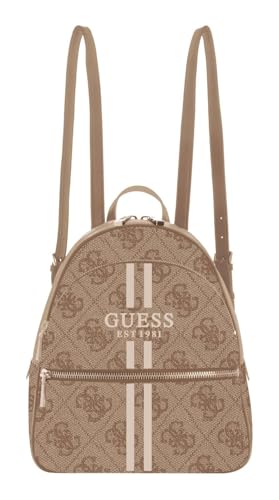 GUESS Rucksack Freizeitrucksack Manhattan II Large Backpack Latte Logo hellbraun