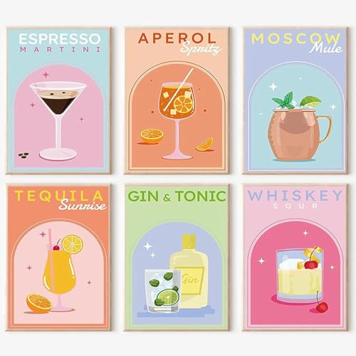 YALKIN 6 Stück Malen Nach Zahlen Erwachsene, Paint by Numbers Malen Nach Zahlen, DIY Landschaft mit Pinseln und Acrylfarben Handgemalt Ölgemälde Leinwand für Home Décor, Ohne Rahmen (20x30cm)