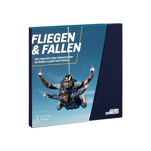 JOCHEN SCHWEIZER Geschenkbox Fliegen & Fallen, freie Erlebnisauswahl an 441 Orten, Erlebnis-Gutschein für 1 Person