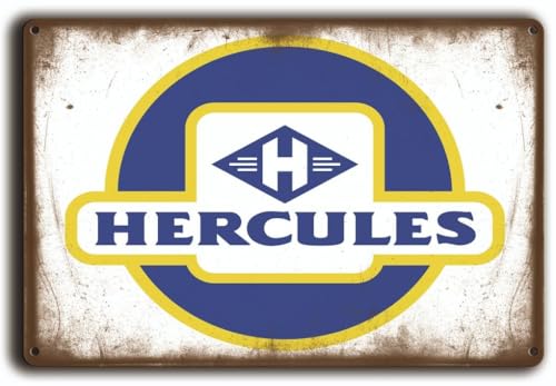 Retro Blechschild passen für Hercules Mofa Fans, Retro Garagen und Werkstatt Schild, 20 x 30 cm