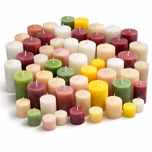Stumpenkerzen 10 Kg – 2. Wahl Kerzen Großpackung für Dekoration & Vorrat | gemischte Ausführung