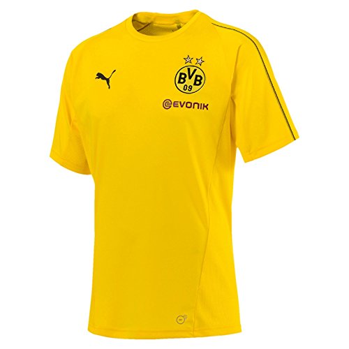 PUMA Herren Training Jersey BVB with Sponsor Logo, Cyber Yellow, L, 753358