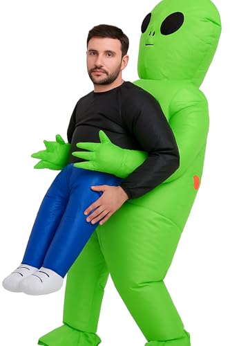 korifejus Alien Kostüm, Aufblasbares Alien Kostüm für Erwachsene, Halloween Kostüme für Erwachsene, Halloween Kostüm für Männer